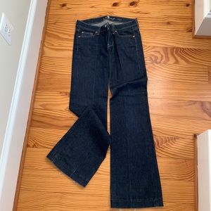 7 for all mankind dojo dark wash wide leg jeans